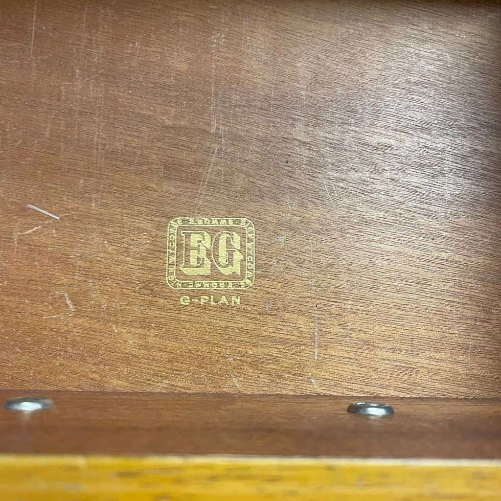 G Plan Mid Century Brandon Coffee Table Telephone Side Table Glass Topped Drawer