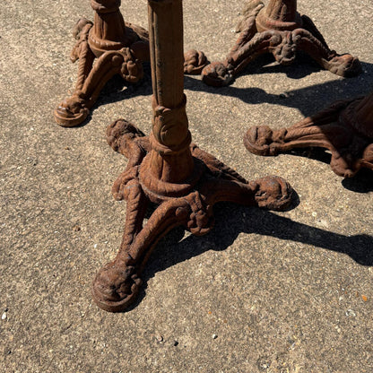 Vintage Cast Iron Table Base Plant Stand Tripod Base Square Top PRICE PER 1
