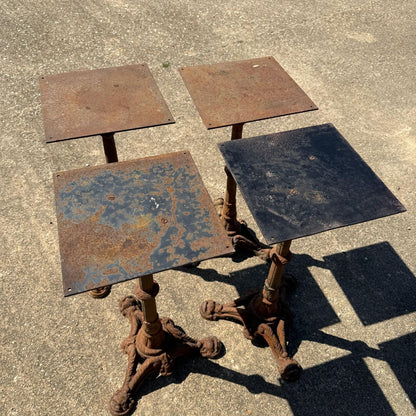 Vintage Cast Iron Table Base Plant Stand Tripod Base Square Top PRICE PER 1