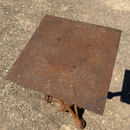Vintage Cast Iron Table Base Plant Stand Tripod Base Square Top PRICE PER 1