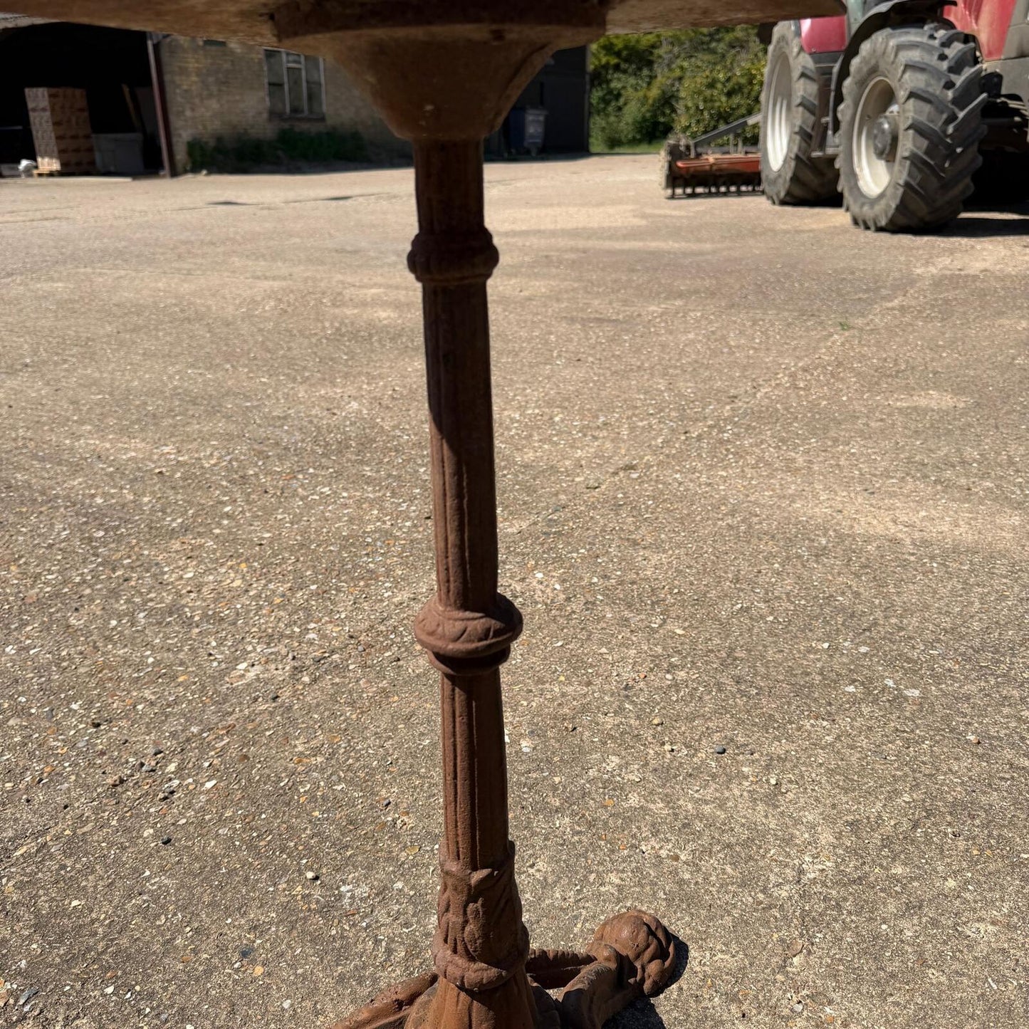 Vintage Cast Iron Table Base Plant Stand Tripod Base Square Top PRICE PER 1