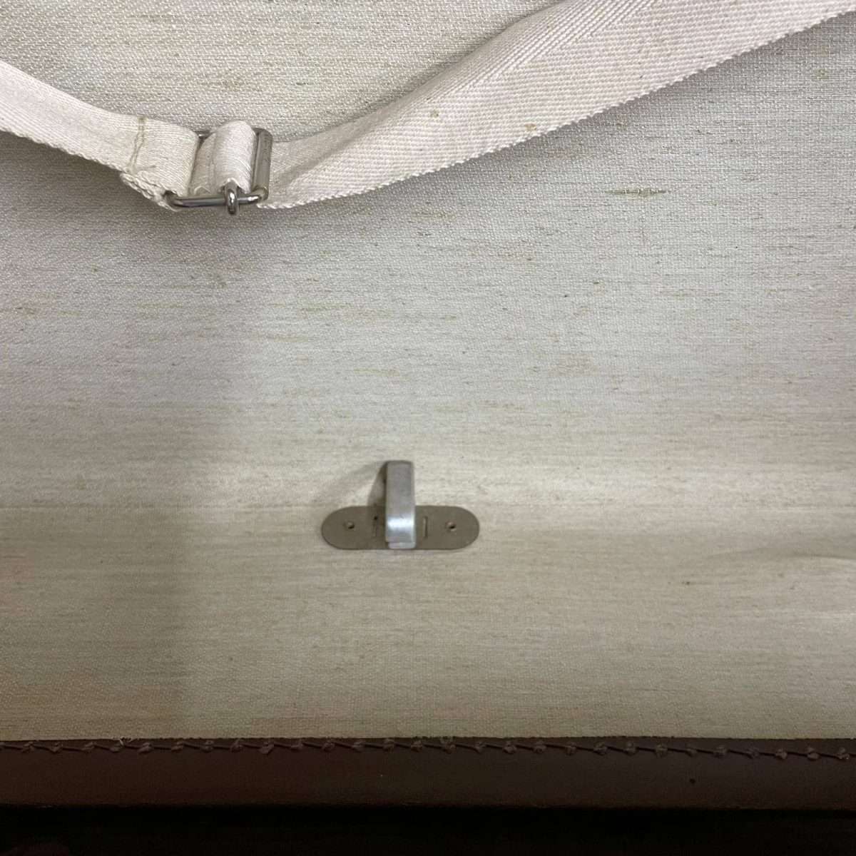 Vintage Paxall Dark Brown Suitcase with Leather Trim Internal Straps Suit Rail