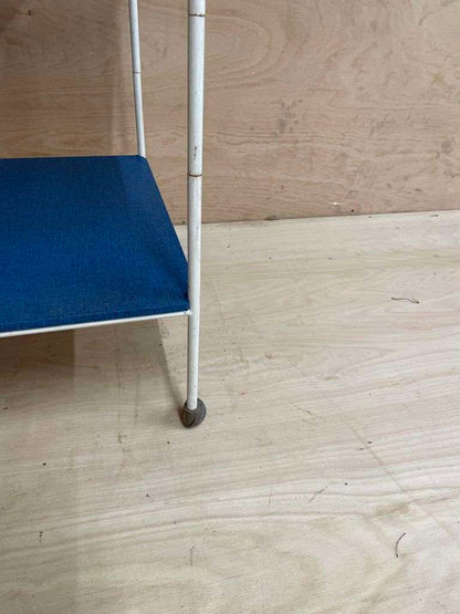 Vintage Retro Mid-Century 2 Shelves Drinks Trolley Metal Frame Castors Shelves
