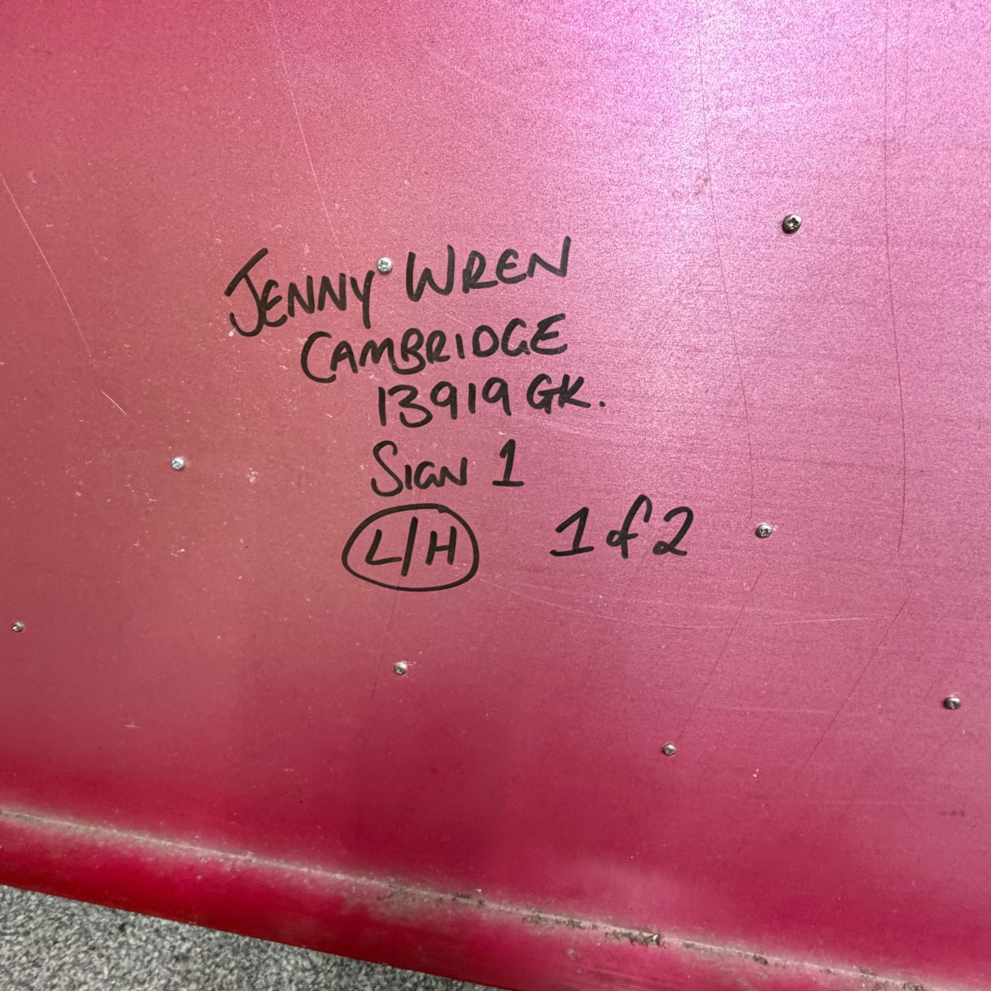 Vintage Metal Pub Sign “JENNY” Cambridge Pub Jenny Wren Breweriana