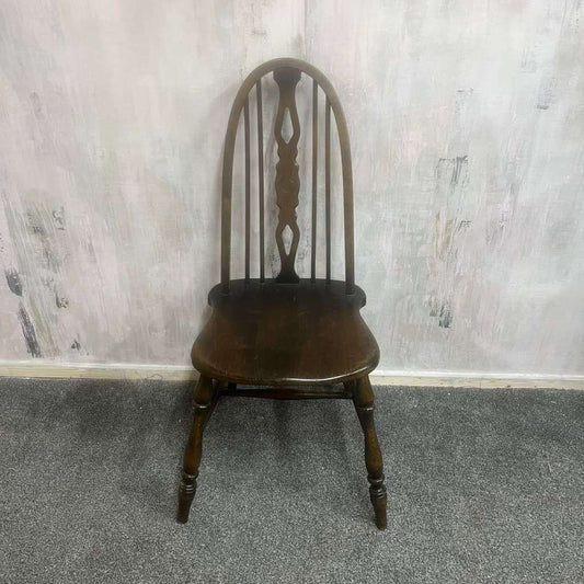 Vintage Glenister Windsor Style Stick Back Dining Chair Turned Legs
