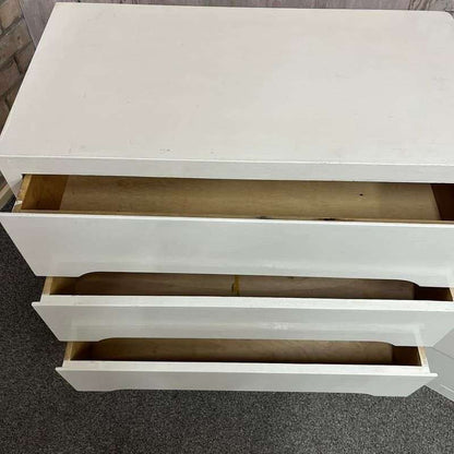 Mid Century Vintage Liden 1950's Chest of 4 Drawers And Bedside Cabinet White