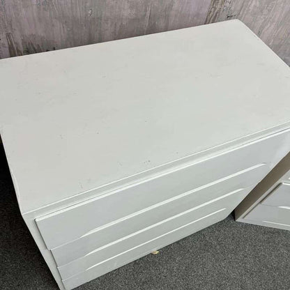 Mid Century Vintage Liden 1950's Chest of 4 Drawers And Bedside Cabinet White