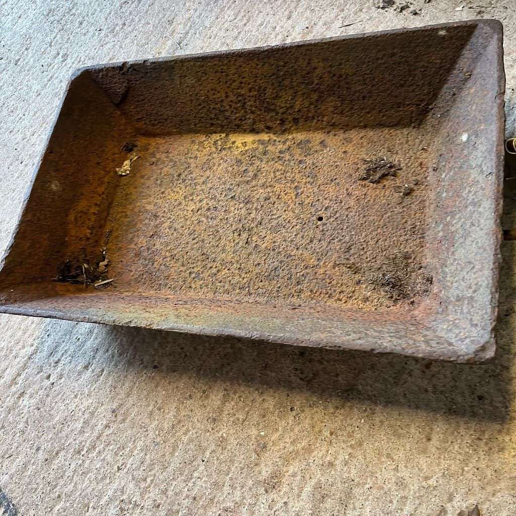 2 Cast Iron Heavy Trays Handles Great Patina Salvage