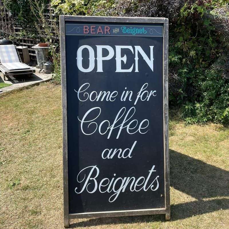 Vintage Extra Large A-Frame Advertising Chalk Pavement Board Wood Frame 2 Widths