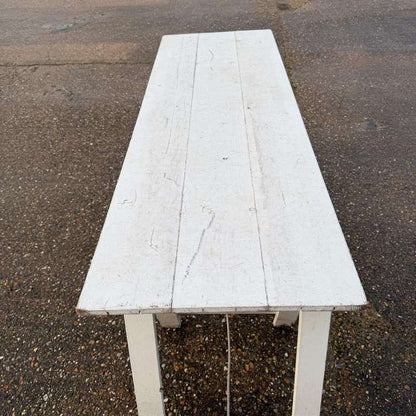 Rustic 3 Plank Wooden Trestle Kitchen Dining Table Shop Display Hospitality