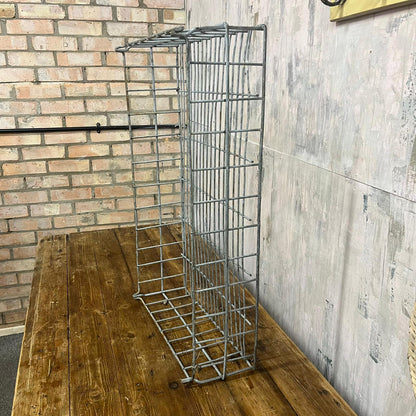 Vintage Galvanised Wire Bread Basket Storage
