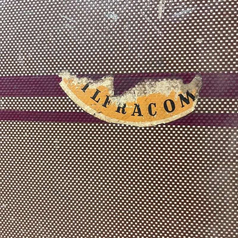 Vintage Suitcase Burgundy Trim And Handle Luggage Prop Retail