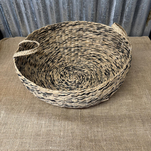 Large Twin Handled Seagrass Woven Basket