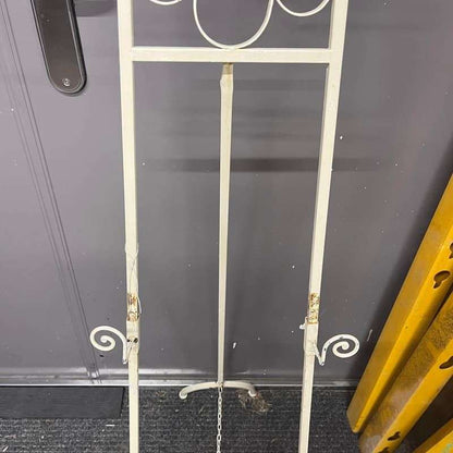 Metal Cream Easel Ornate Pattern Adjustable Height