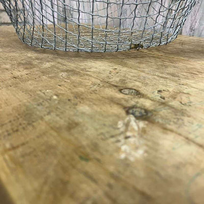 Large Wire Mesh Basket Round Base from Florist Store Retail Display