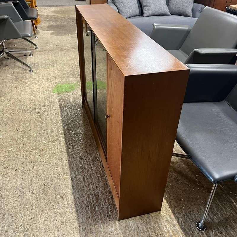 Mid Century Glazed Bookcase Herbert Gibbs Side Cabinet Retro Teak