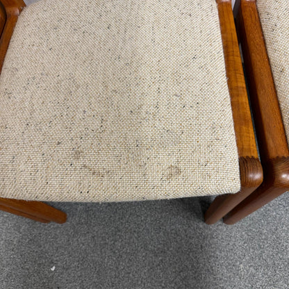 4x JL Moller Model 71 Style Upholstered Dining Chairs Mid Century Teak Frames