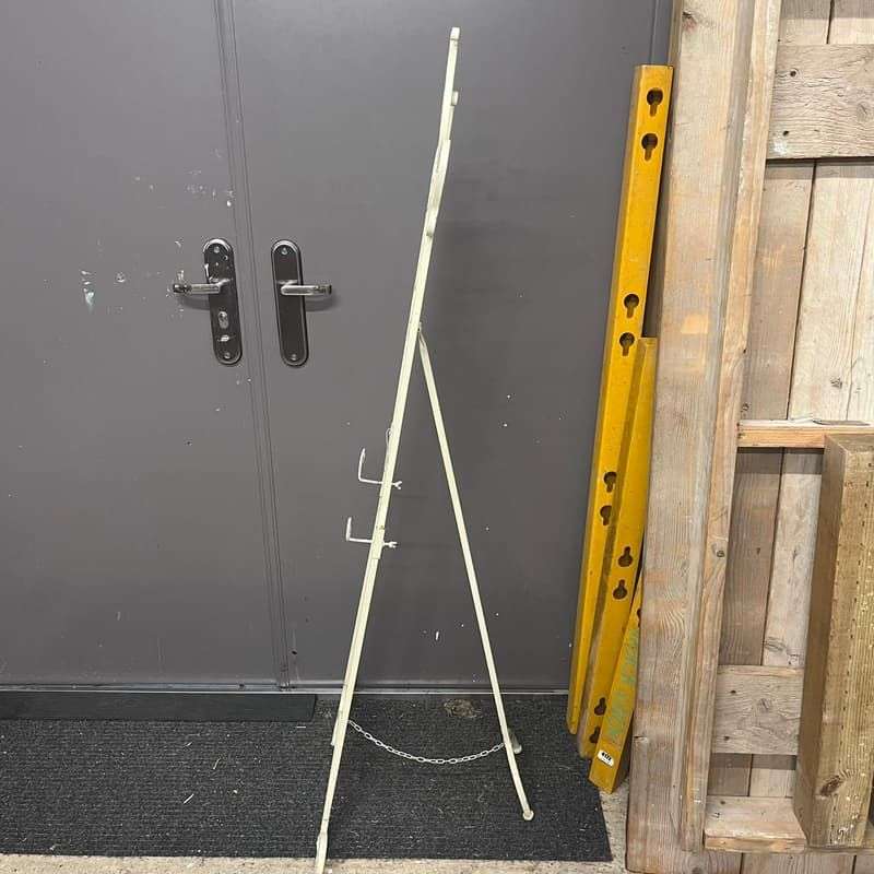 Metal Cream Easel Ornate Pattern Adjustable Height