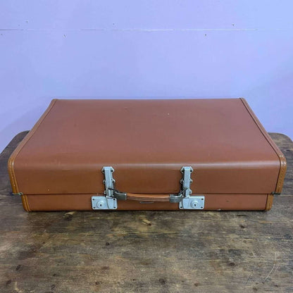 Vintage Revelation Tan Brown Suitcase Great Condition Hospitality Retail Prop