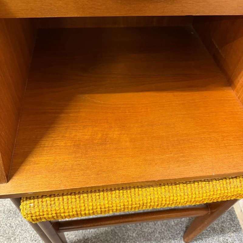 Vintage 1970’s Chippy Telephone Table And Seat Original Pull Out Slide