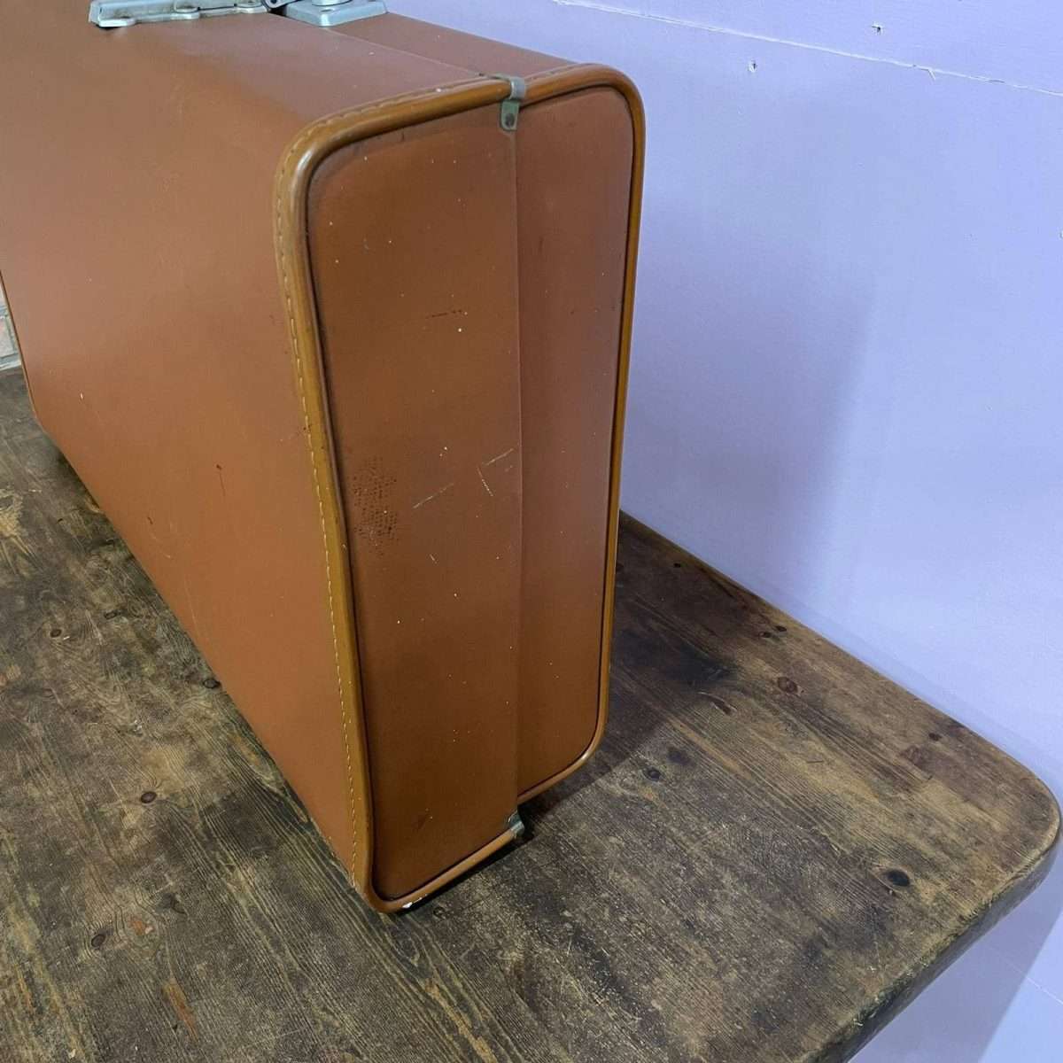 Vintage Revelation Tan Brown Suitcase Great Condition Hospitality Retail Prop