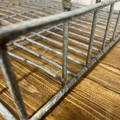 Vintage Galvanised Wire Bread Basket Storage