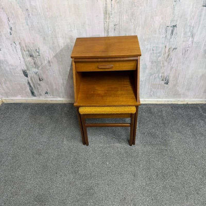 Vintage 1970’s Chippy Telephone Table And Seat Original Pull Out Slide