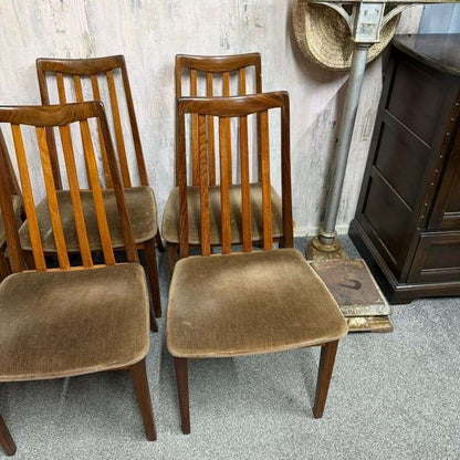 6x G Plan Fresco Teak Mid Century Dining Chairs Original Seat Covers Retro