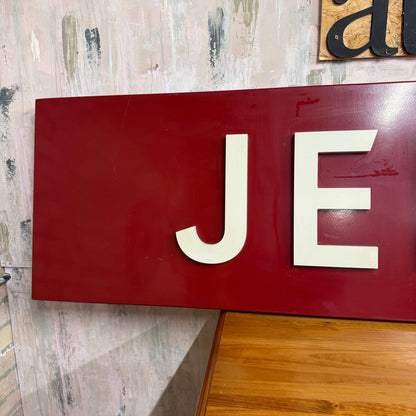 Vintage Metal Pub Sign “JENNY” Cambridge Pub Jenny Wren Breweriana