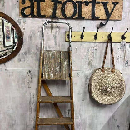 Vintage Pioneer Stepladder Set of 4 Treads With Platform