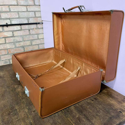 Vintage Revelation Tan Brown Suitcase Great Condition Hospitality Retail Prop