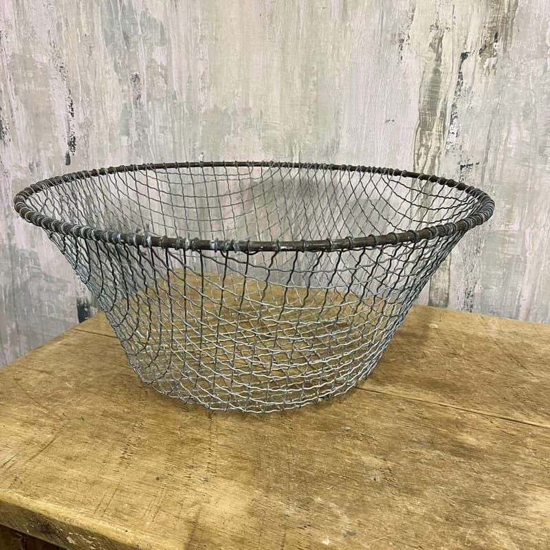Large Wire Mesh Basket Round Base from Florist Store Retail Display