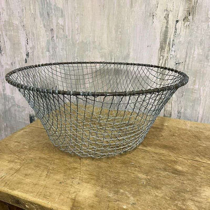 Large Wire Mesh Basket Round Base from Florist Store Retail Display