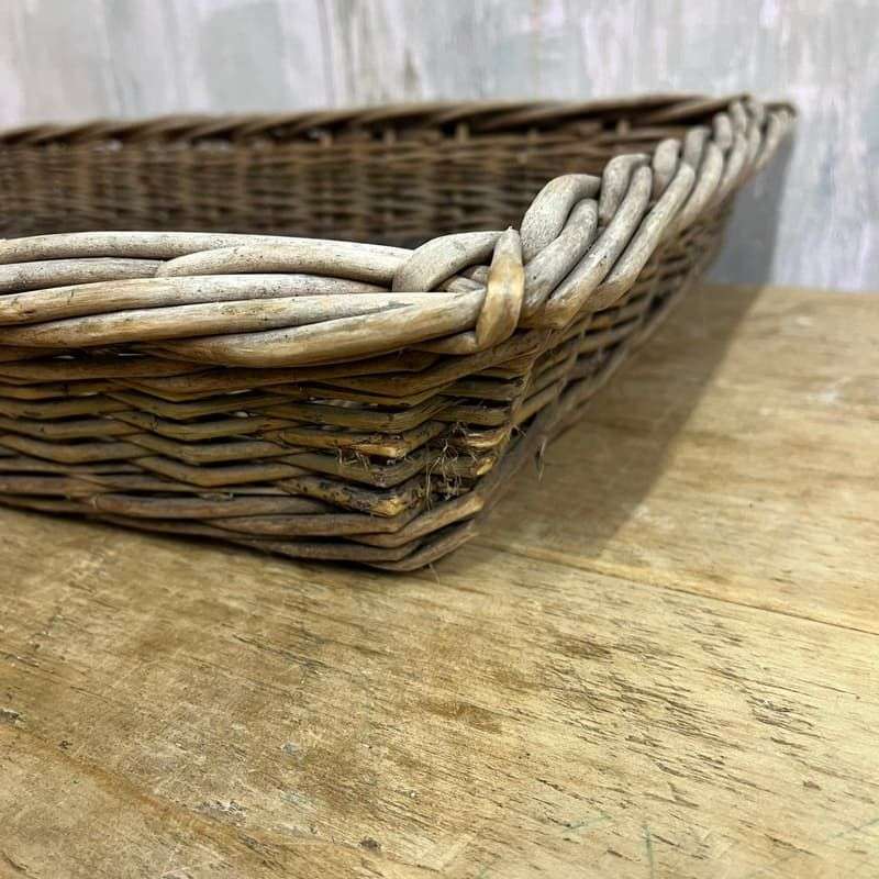 Low Wicker Tray Basket