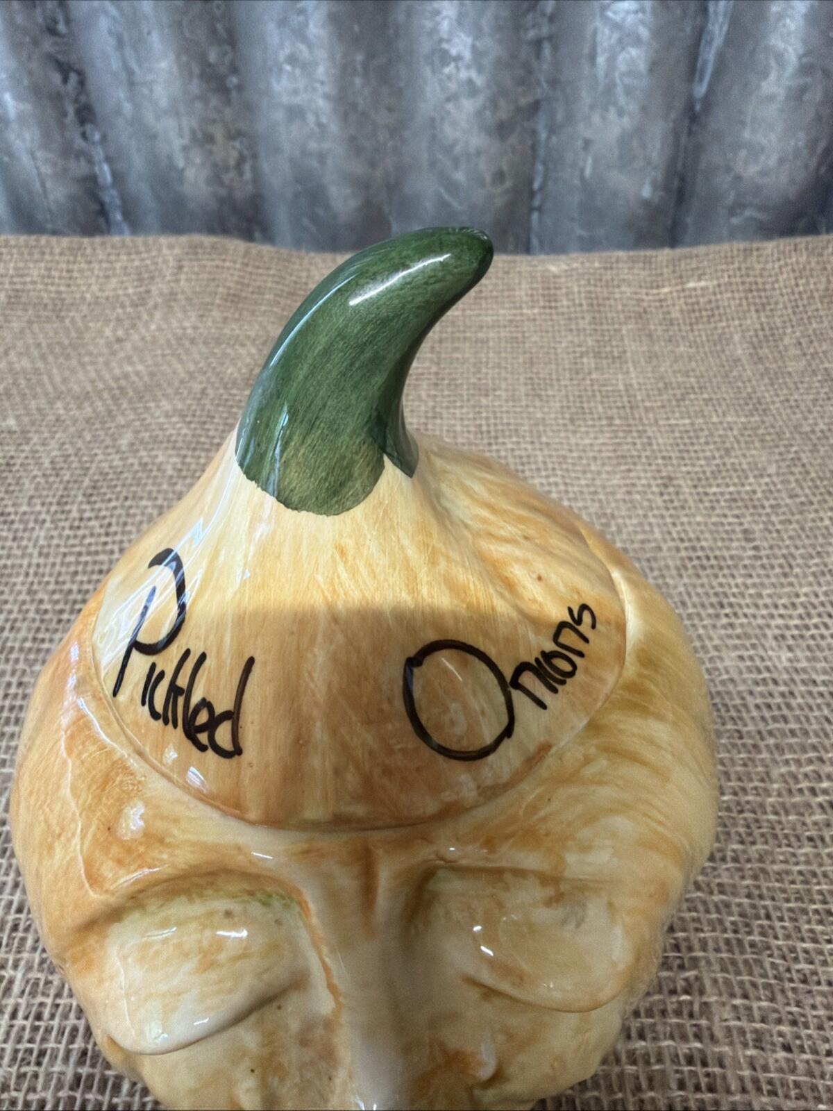 Vintage Toni Raymond Onion Preserve Jar Onion Face With Lid 1950s