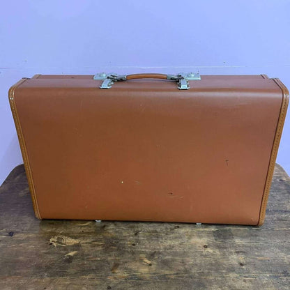 Vintage Revelation Tan Brown Suitcase Great Condition Hospitality Retail Prop