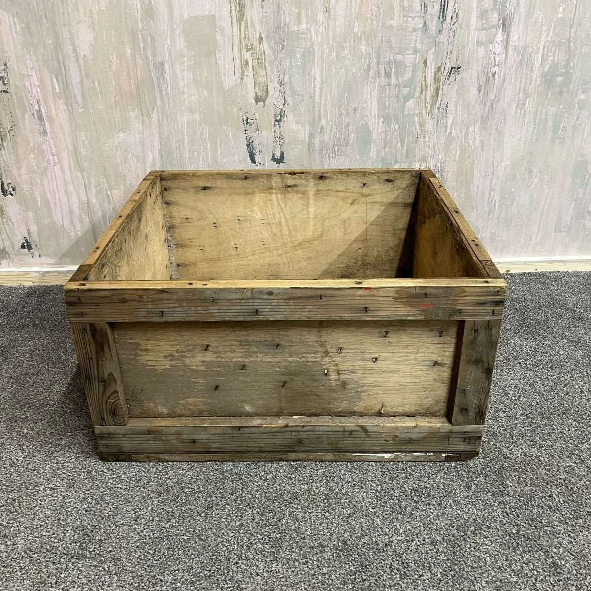 Vintage Solid Wood RAF Packing Crate RAF Henlow Bedford W O Smith