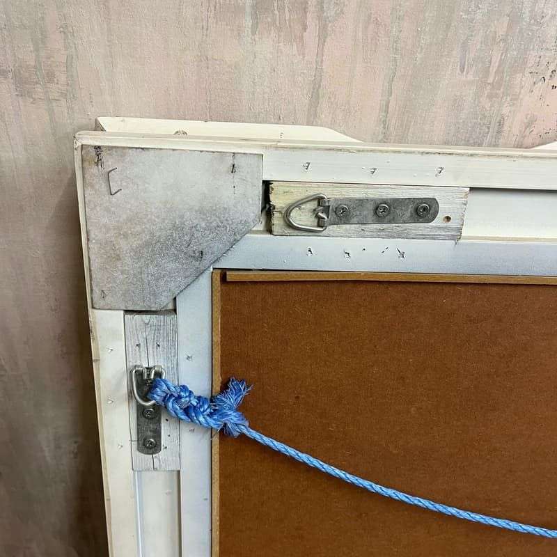 White Ornate Rectangular Framed Mirror Bevelled Edge As Found