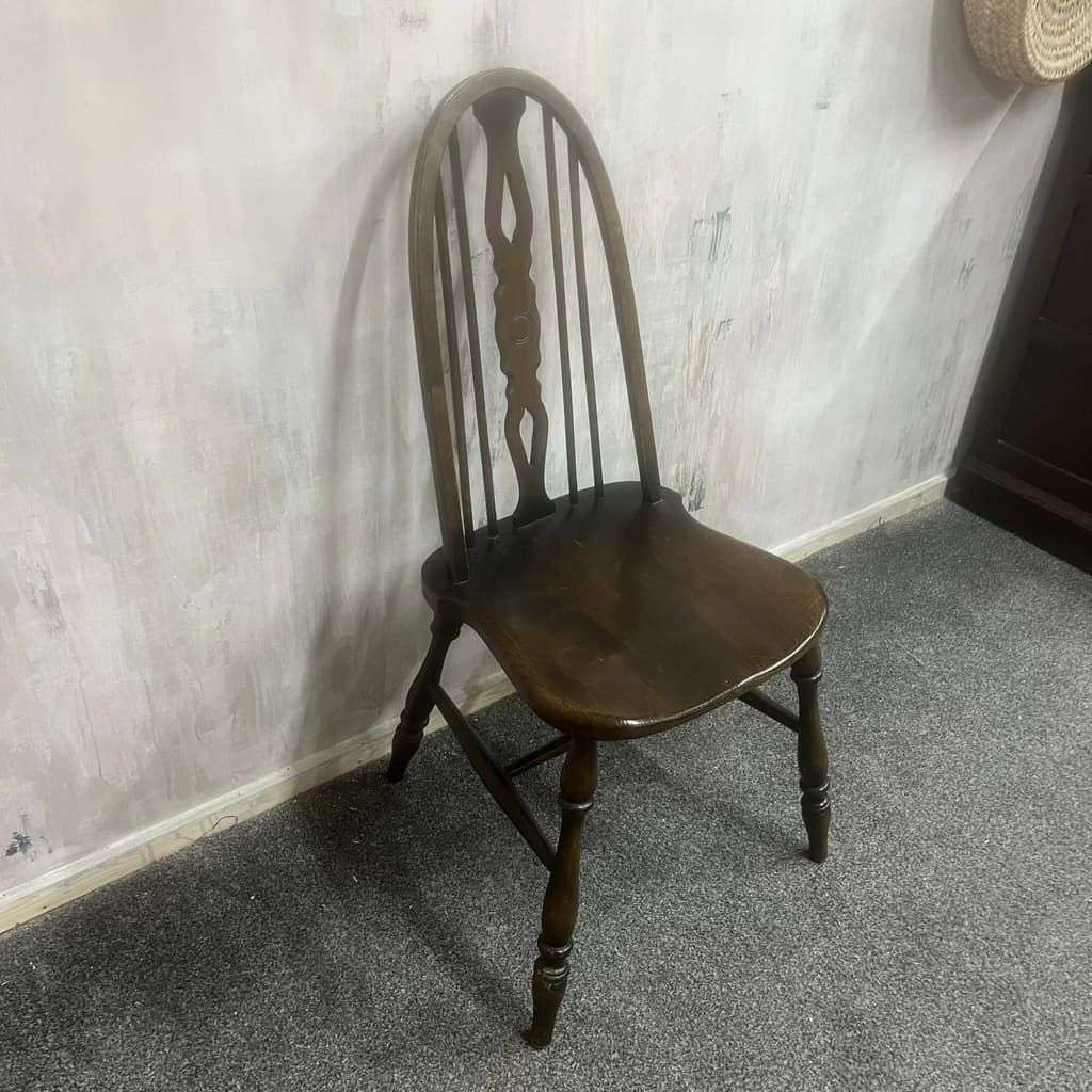 Vintage Glenister Windsor Style Stick Back Dining Chair Turned Legs