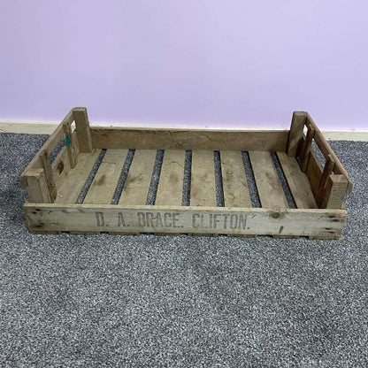 Rustic Rustic Wooden Slatted Vegetable Apple Crate Apple Crate