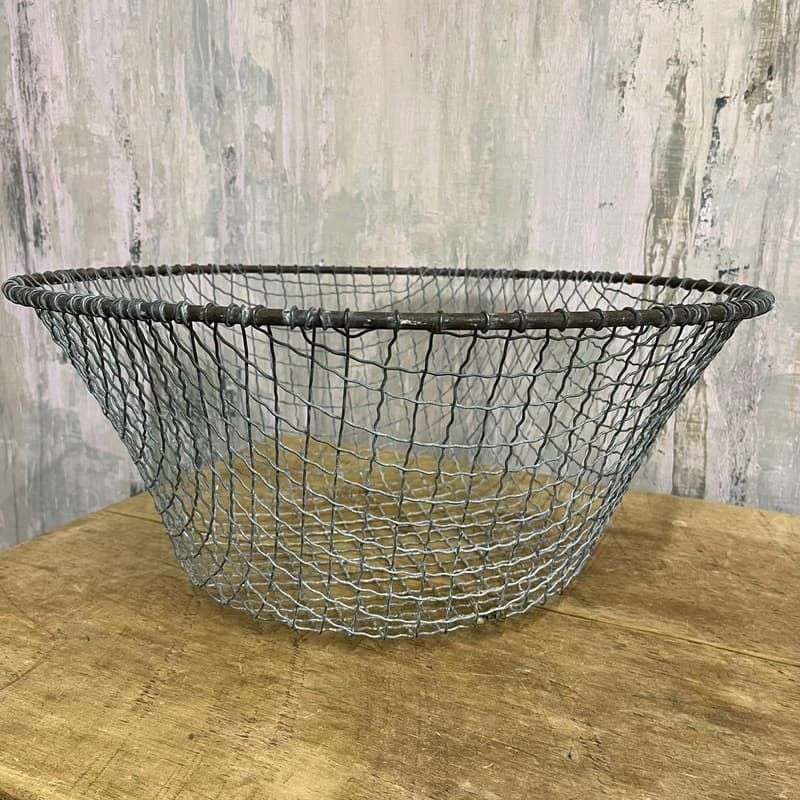 Large Wire Mesh Basket Round Base from Florist Store Retail Display