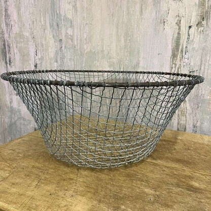 Large Wire Mesh Basket Round Base from Florist Store Retail Display