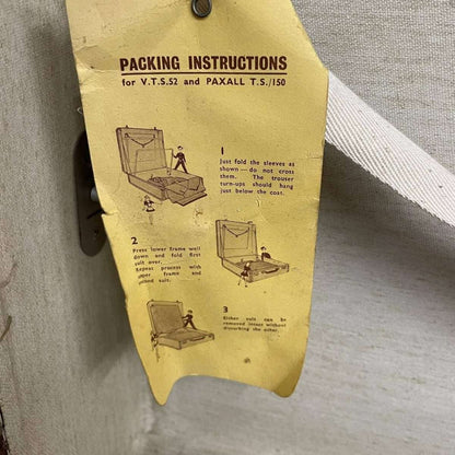 Vintage Paxall Dark Brown Suitcase with Leather Trim Internal Straps Suit Rail