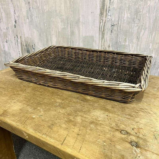 Low Wicker Tray Basket