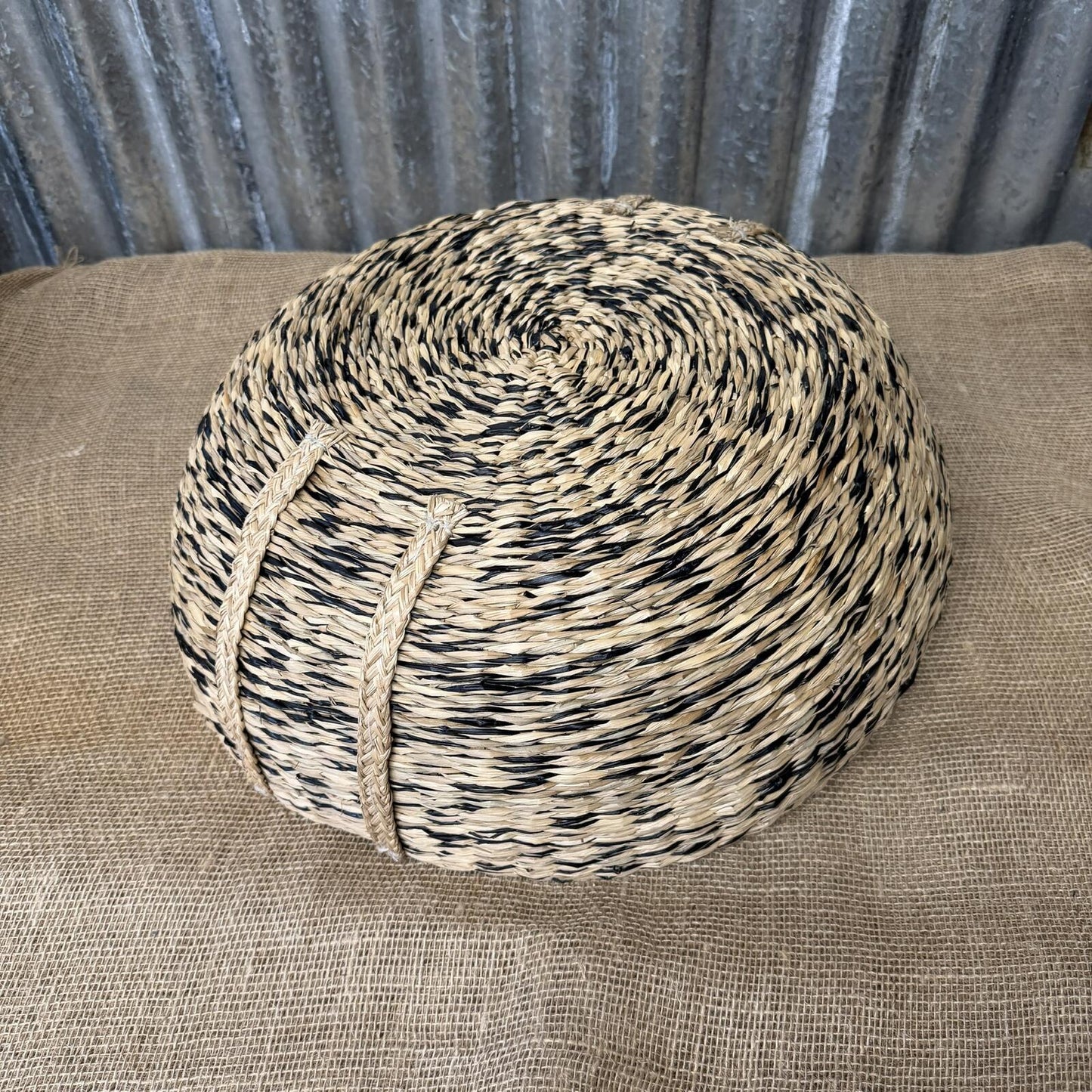 Large Twin Handled Seagrass Woven Basket
