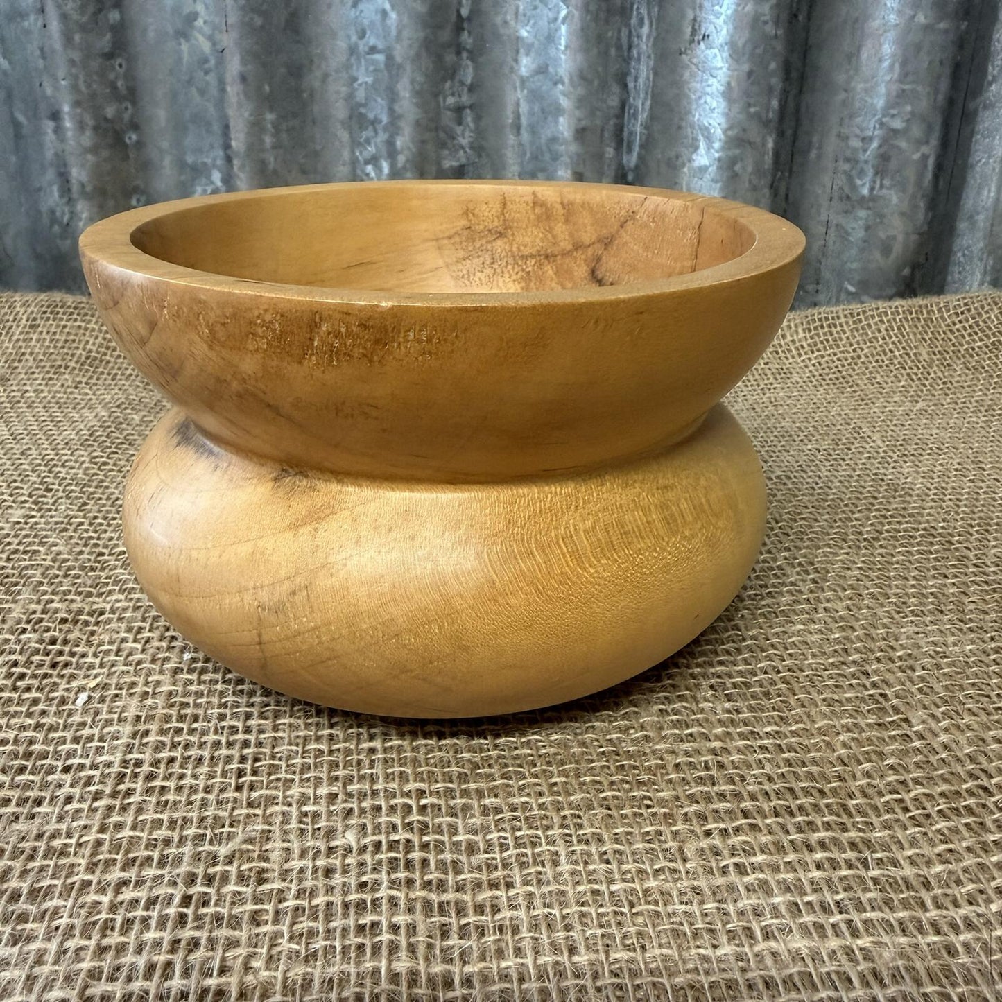 Handcrafted Sycamore Wooden Bowl Handmade Wood Grain