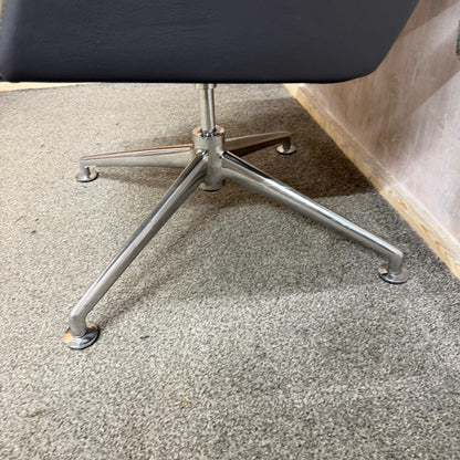 Brunner Model 6684 Office Conference Dining Chair Dark Grey On Chrome Star Base