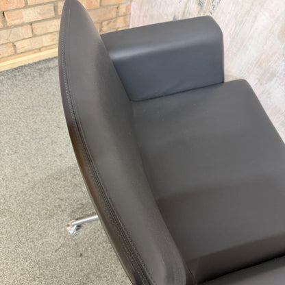 Brunner Model 6684 Office Conference Dining Chair Dark Grey On Chrome Star Base