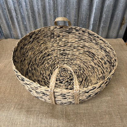 Large Twin Handled Seagrass Woven Basket