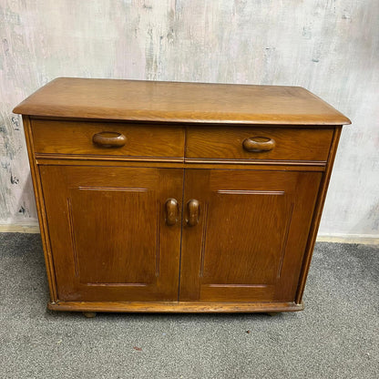 Ercol Style Double Sideboard 2 Drawers Over Double Cupboard Optional Gallery